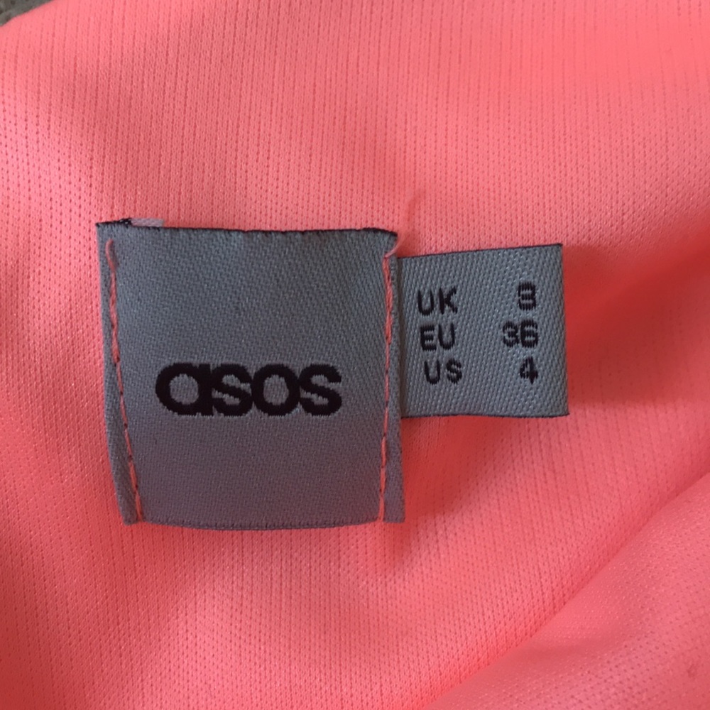 ASOS Spaghetti Strap Neon Semi-Formal Sequin Dress Women’s Size 4 - Picture 4 of 10